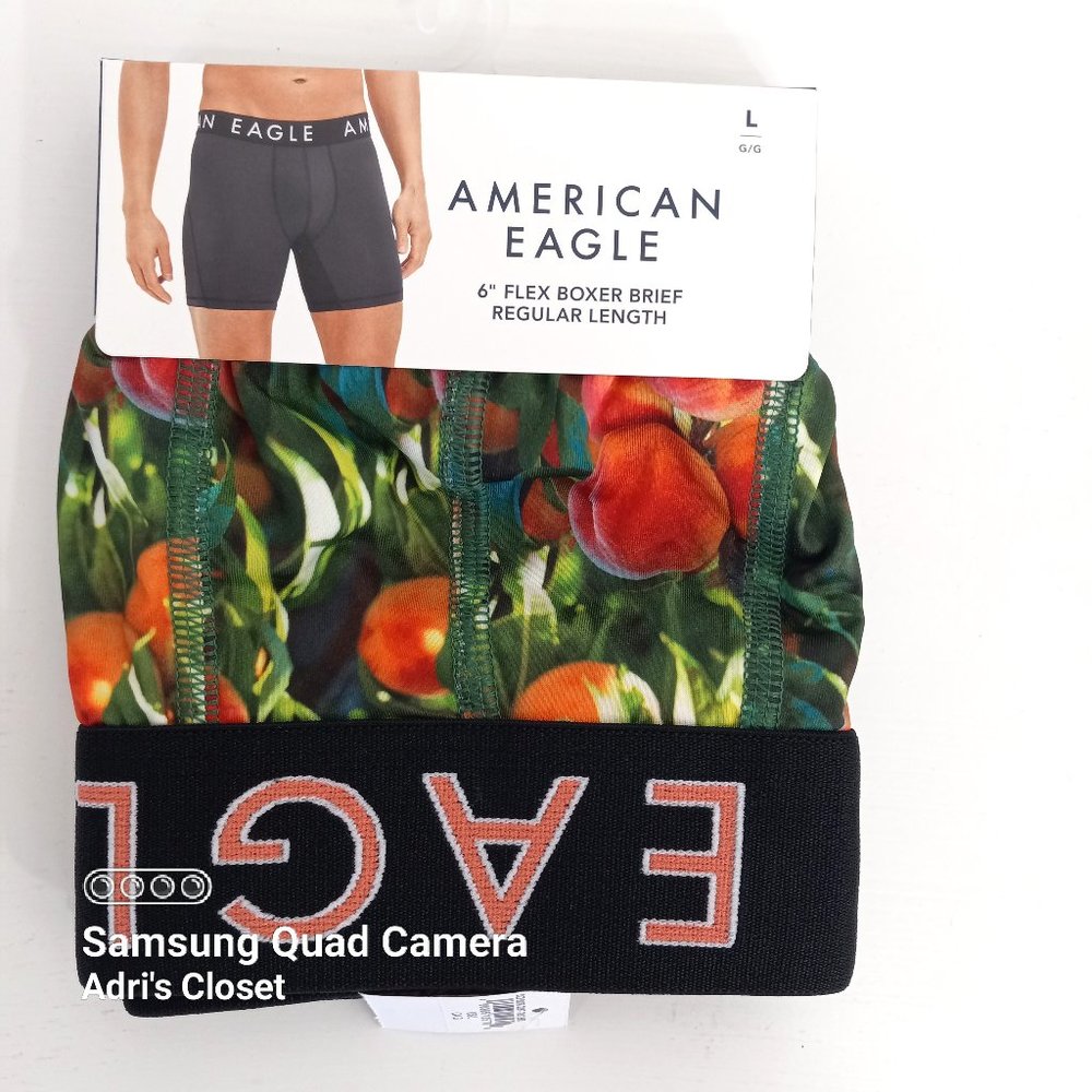 American Eagle Men's Boxer Brief Flex 6" Peach Tree Size Large 35"-38"
